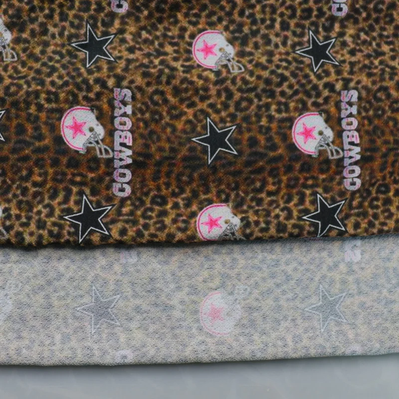 
wholesale custom design digital print polyester bubble chiffon fabric for bow headband 