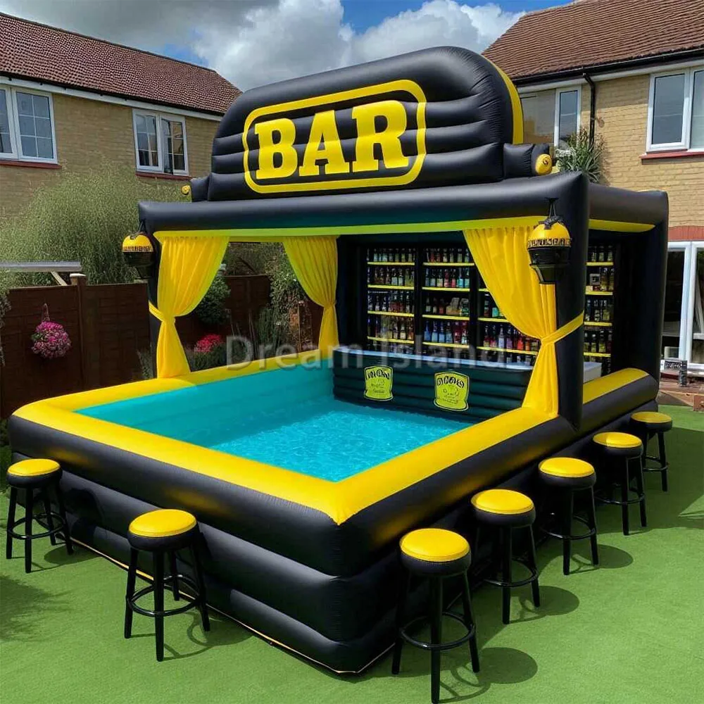 Large Superior design Inflatable New Bar leisure platform party bar Inflatable 2024 new design water swimming pool bar