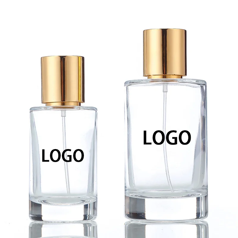 Glass Perfume Bottles 50ml 100ml Clear Round Glass Perfume Bottle Fea15