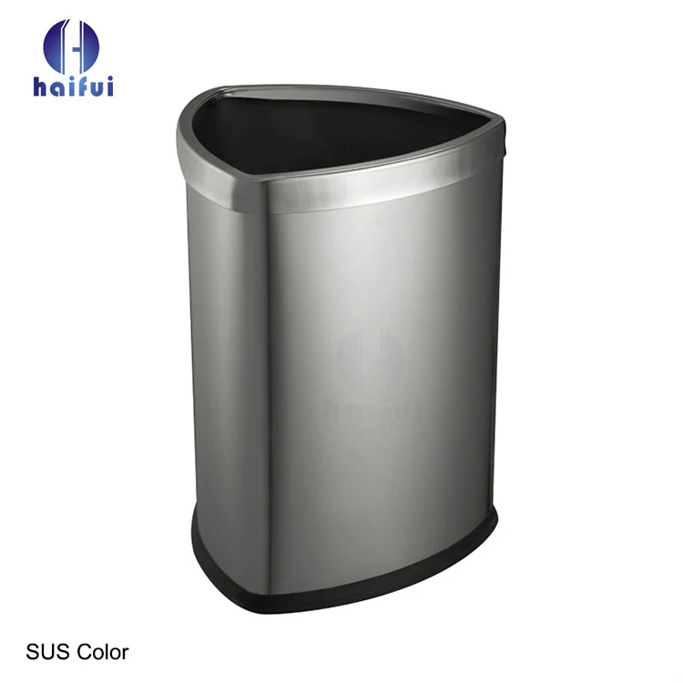 Household use stainless steel waste bin rubbish bin trash garbage can wholesale