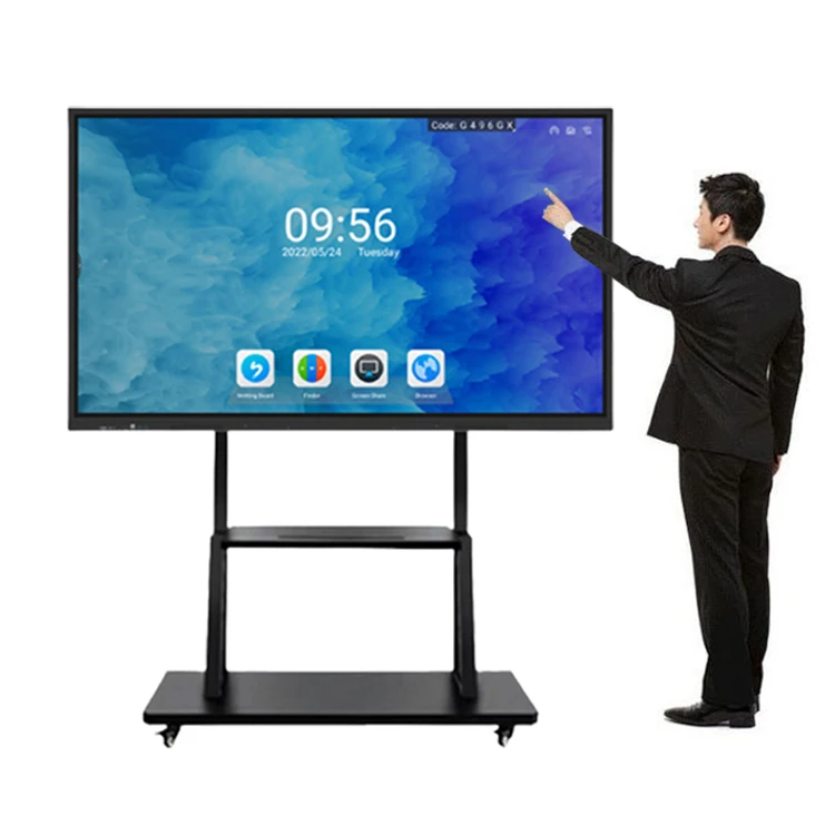 INGSCREEN Android 11.0 4+32GB 20 Points Touch LCD 4K 65 Inch Interactive Flat Panel Digital Interactive Smart Board For Teaching