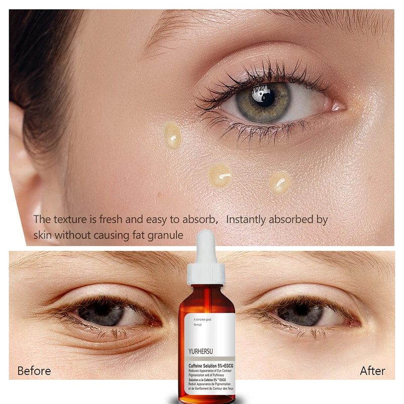 Wholesale Skin Care Niacinamide Zinc Hyaluronic Acid B5 Retinol Facial Serum Caffeine Eye Serum