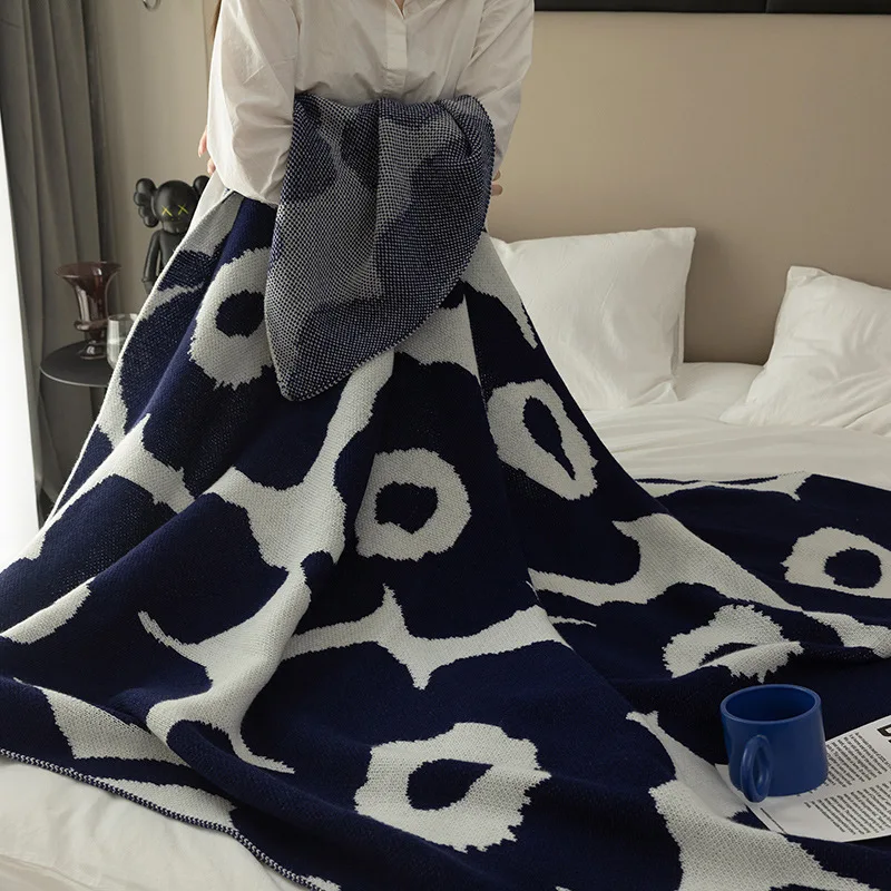 Nordic ins wind soft waxy knit  office nap blanket living room sofa blanket