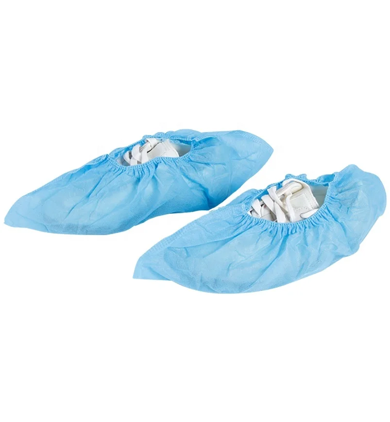 Surgical Medical Standards Disposable Plastic Material Waterproof PE Shoe Covers Laboratory Hospital