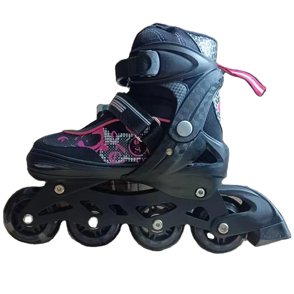 GOSOME  2 light Flashing PU Wheels Roller Inline Skates Shoes for Kids Best Seller Hot Selling Adjustable 4 Inline Skate