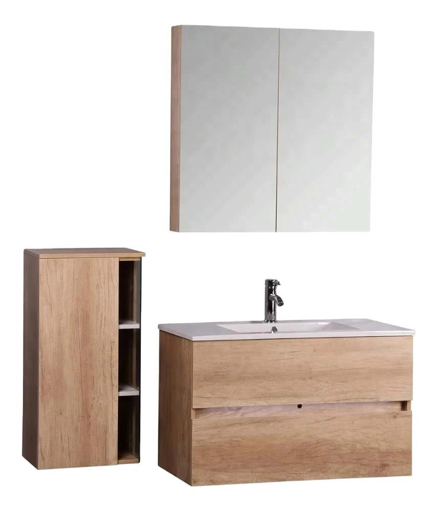 European Modern MDF Wall Hanging Melamine Bathroom Cabinets