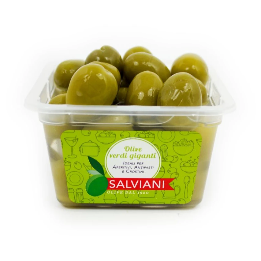 Le Ideali Green Gians Olives For Aperitif In Brine G.250 Fresh Green Olives Price Pickles Wholesale