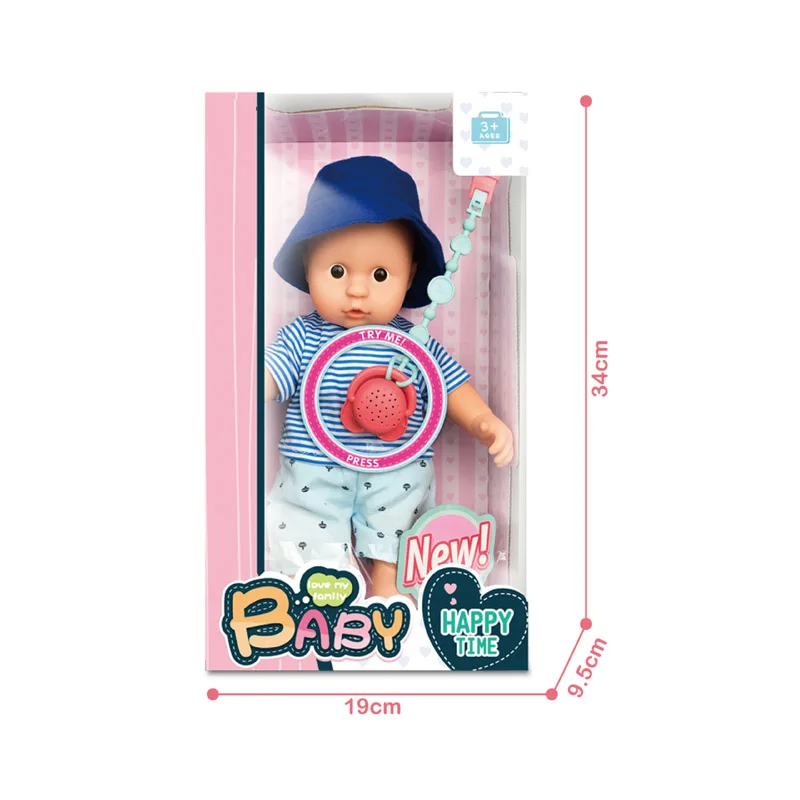 New design 12 Inch Doll Children Play Pretend Toy cotton vinyl doll for babies