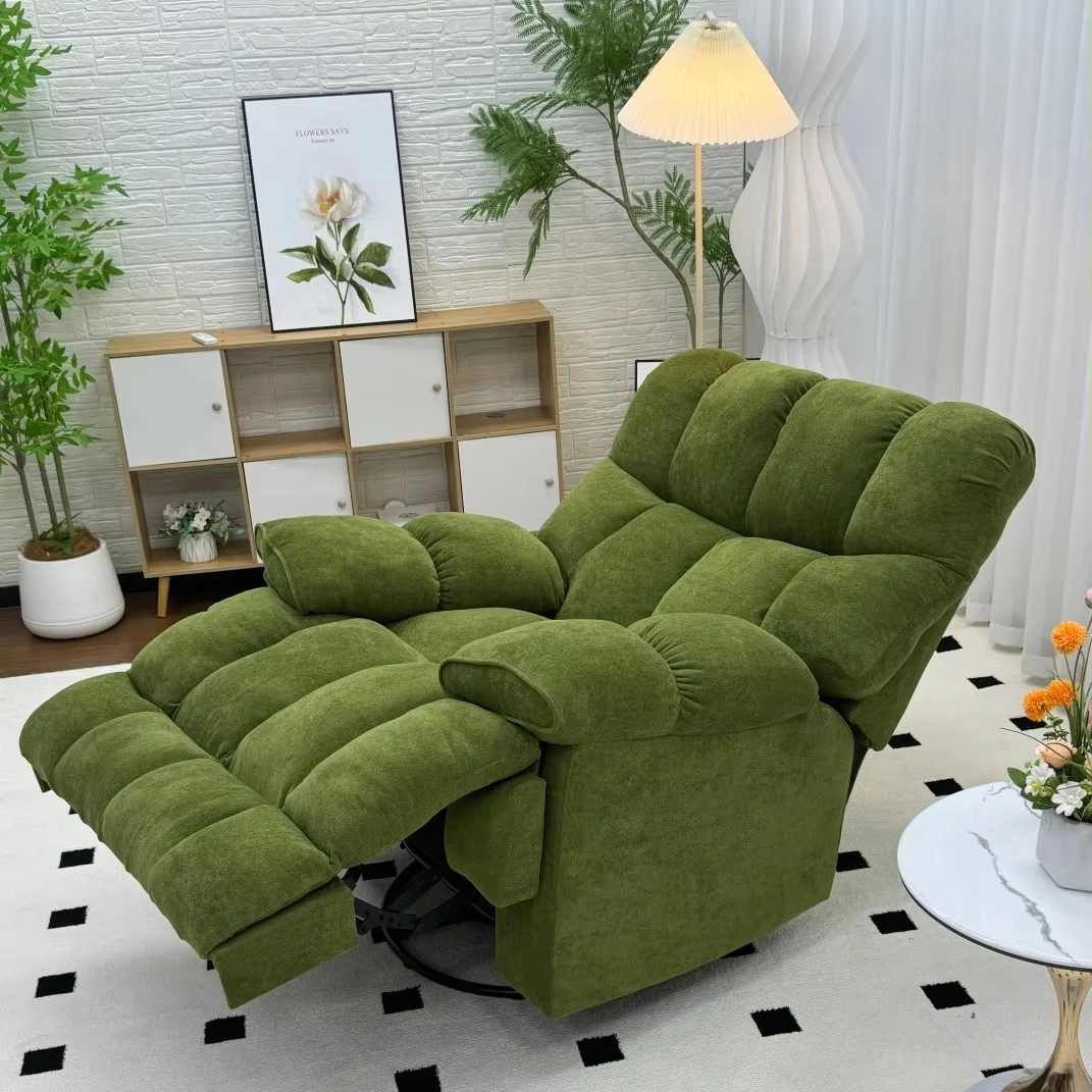 Smart Living Room Furniture Luxury Functional Sofa Chair Electric Remote Control Rotatable Rocking Reclining Sofa Set