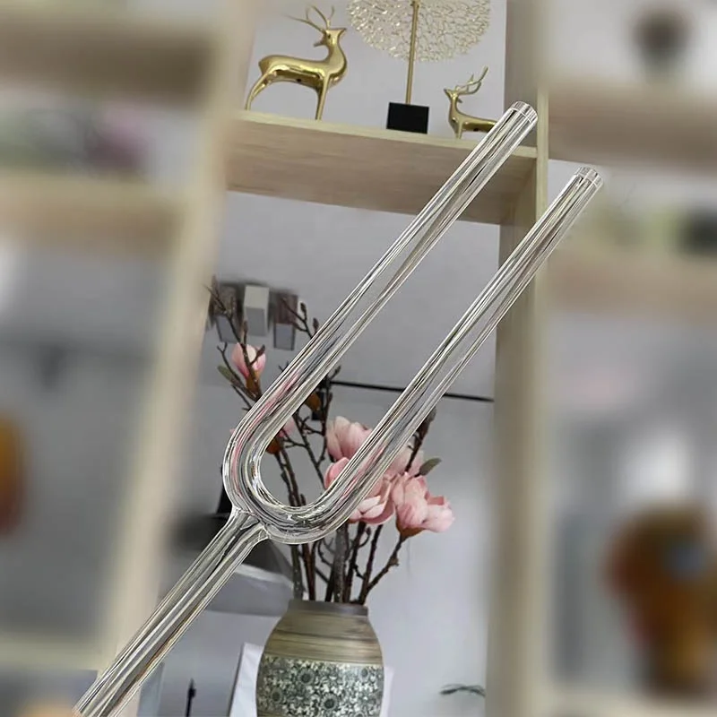 RINGChANT 16mmTo 30mm Clear High Purity Quartz Crystal Tuning Fork With Bag for Meditation