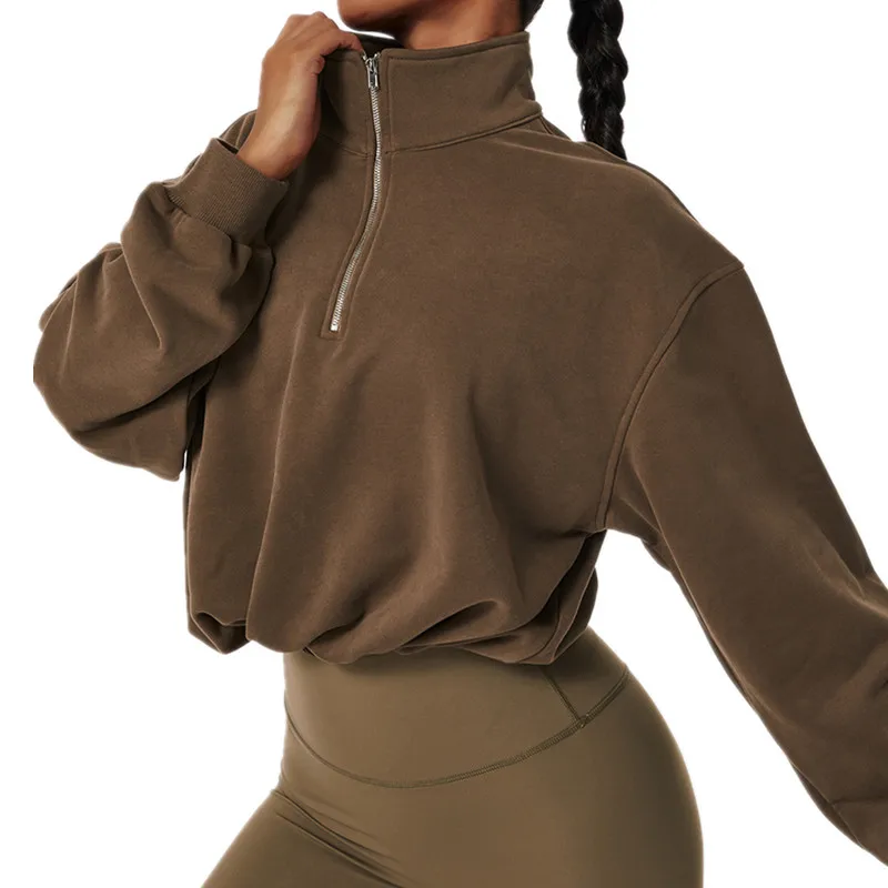 Newest Amazing Quality Manufacturers Custom 50%Cotton 50%Polyester Women Long Sleeve Yoga Sports Clothes