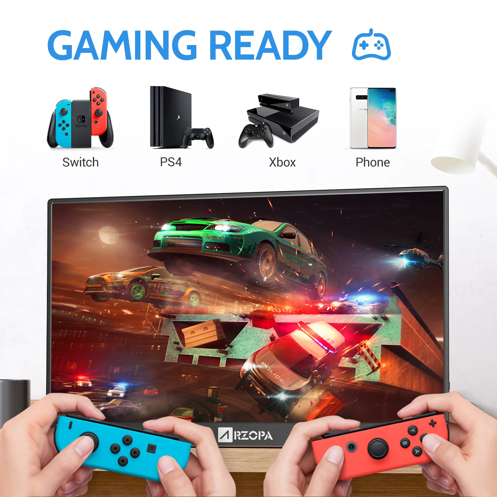  Arzopa manufacturer wholesale 15.6 inch portable monitor 4K gaming Laptop cell phone
