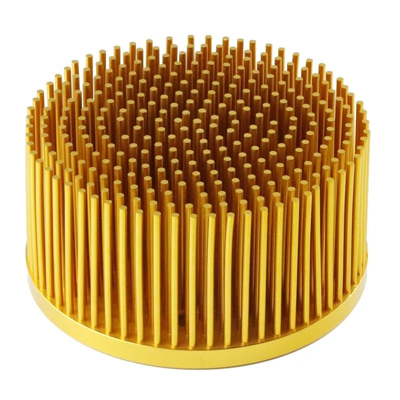 Custom LED High Performance Round COB Lighting Pin Fin Cold Forged Heatsink Aluminum