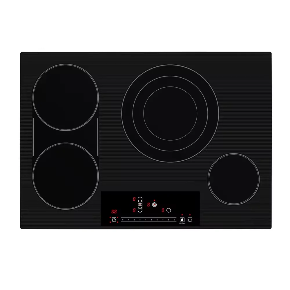 4 Electric Plates Vitro Glass Drop-in Induction Cooktop