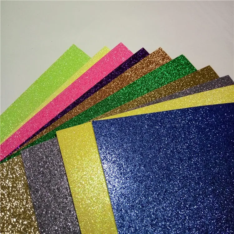 Wholesale Colorful Glitter Cardstock Glitter Paper Crafts Sheet For DIY Wrapping Print Christmas Decoration