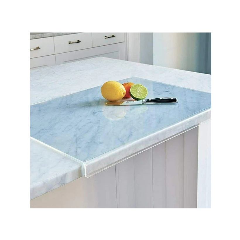 Crystal Transparent Hot Sale Boards Counter Acrylic Cutting Board For Kitchen With Counter Lip