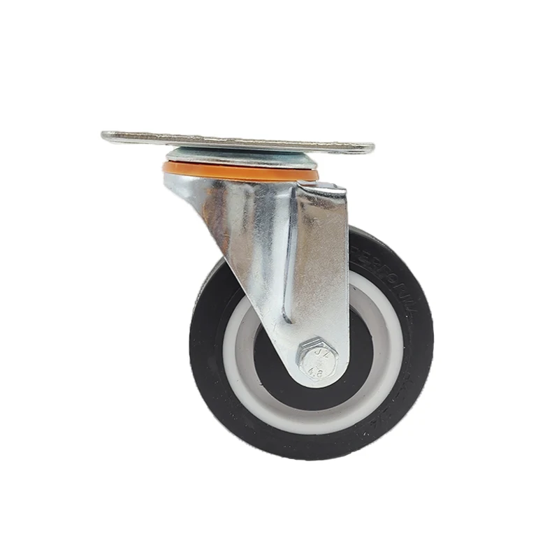 Single Rubber wheel With Steel Core And Bearing Mower caster wheels