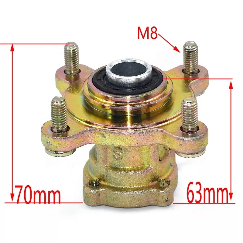  Front 17mm 4 Stud Brake Disc Wheel Hub Fit 110cc 125cc 150cc 200cc 250cc Go Kart Buggy Karting ATV Quad Bike