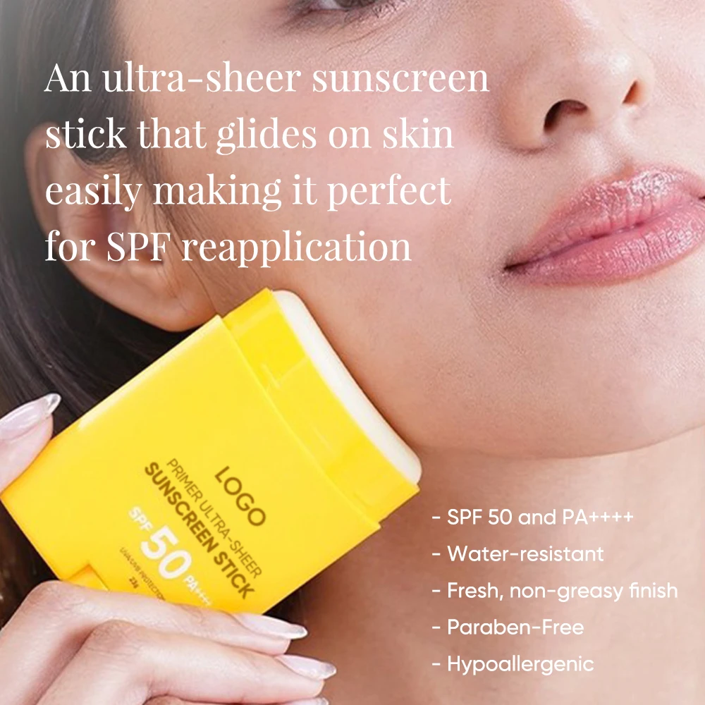 Custom Improves Skintexture Water Resistant Minimizes Pores Spf 50 Pa++++ Tinted Sunblock Primer Ultra-Sheer Sunscreen Stick