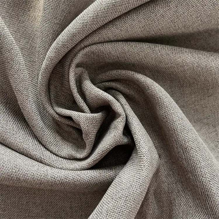Custom high quality   imitation linen  backout  curtain fabric  roller blinds fabric 	for hotel
