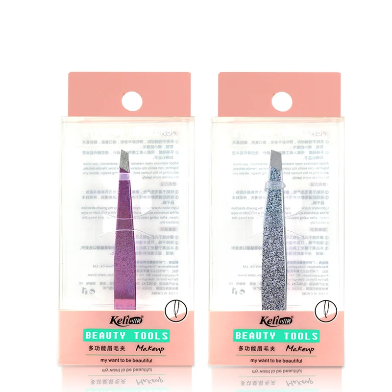 New stainless steel eye makeup tools good eyebrow tweezers eyelash extension tweezers Eyebrow clip