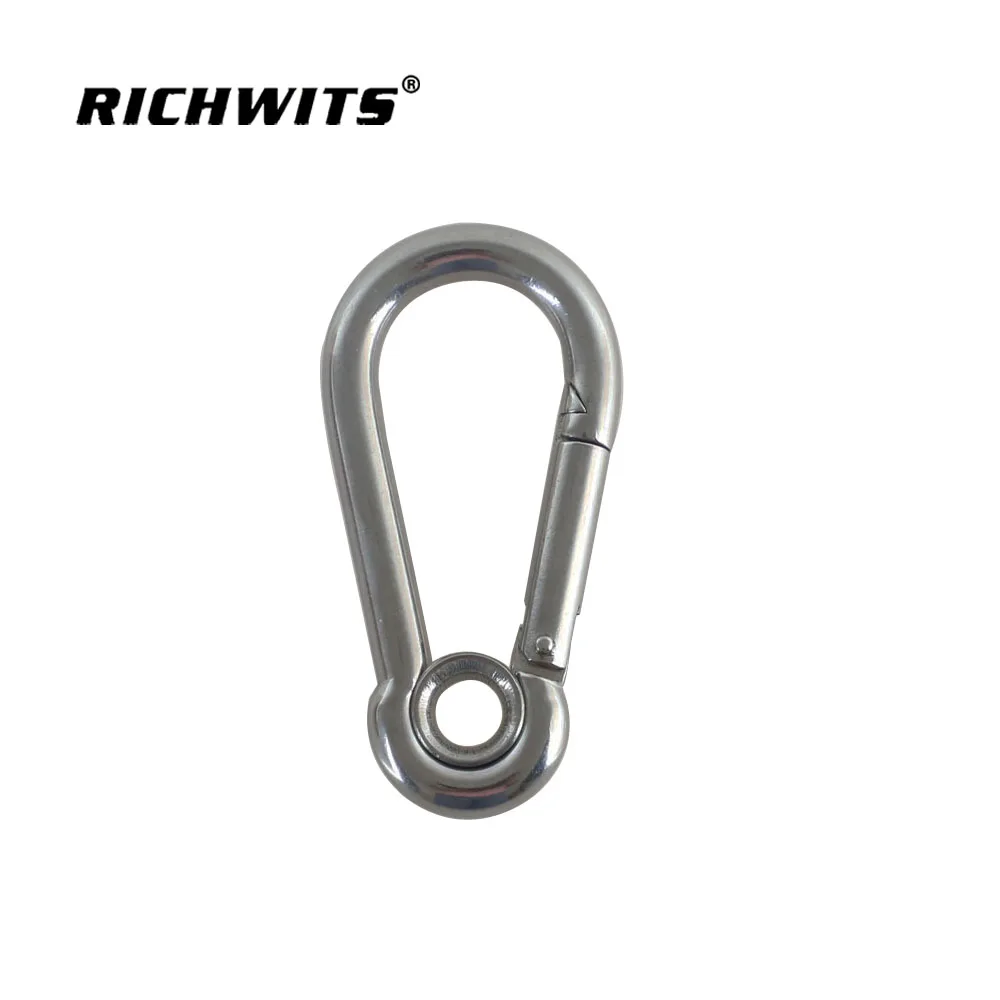 6x60mm mountaineering carabiner hook 304/316 stainless steel hiking carabiner hook
