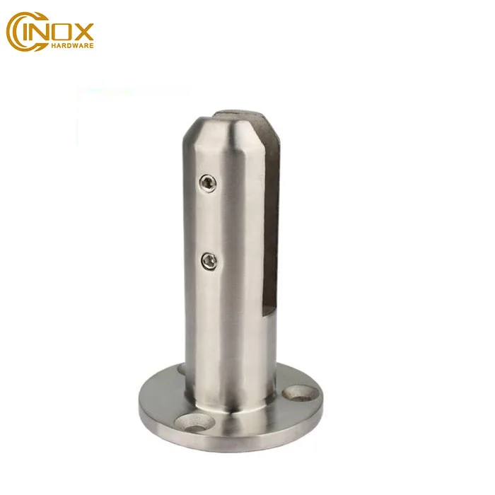 Stainless Steel Duplex 2205 Round Base Plate Glass Spigot For Glass Pool Fencing Stainless Steel Round Glass Spigot