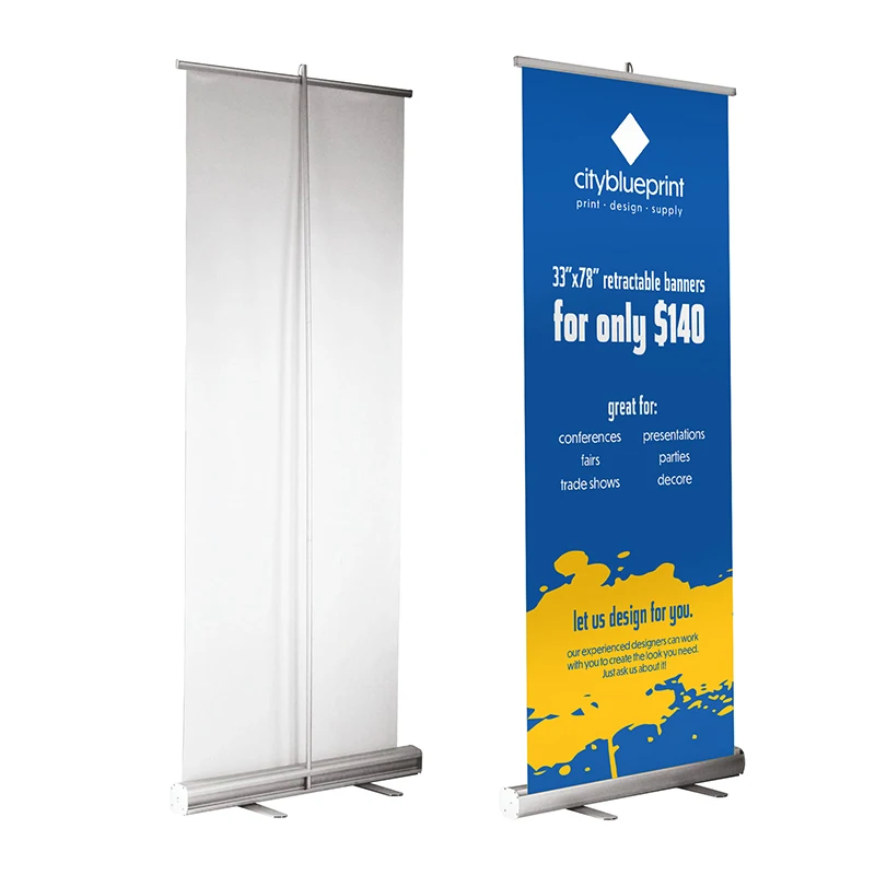 Roll Up Stand Banner Printed Display Exhibition Show Standard Roll Up with two feet