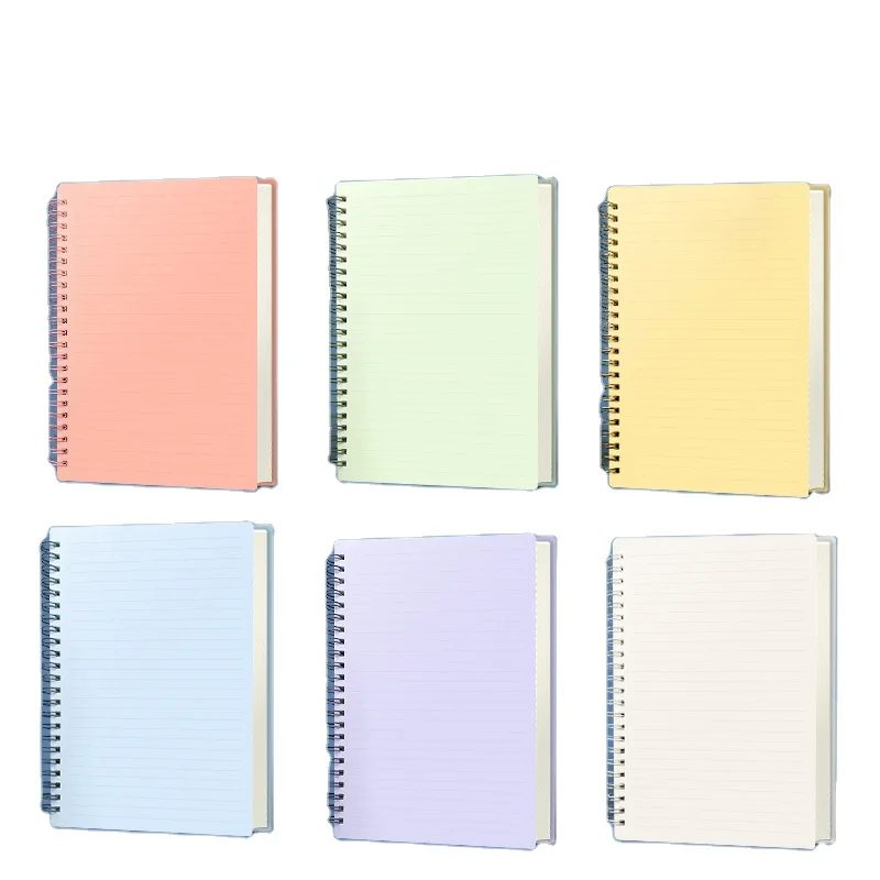 Custom print art paper hard cover spiral binding journal coil notebook A5 cheap