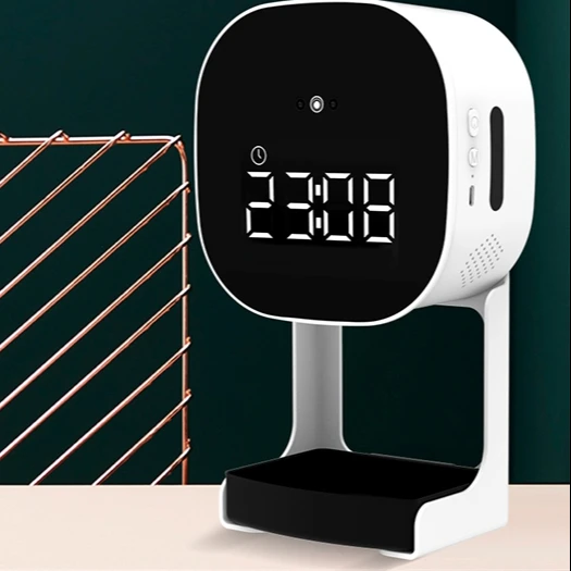 smart life hand sanitizer gel spray alcohol dispenser auto temperature scanner sensor Q9 thermo meter auto soap dispenser