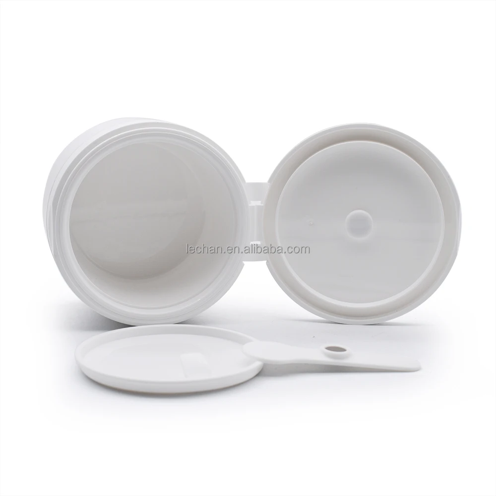 Empty Double Wall Cosmetic Jar 100ml 150g White Plastic Pot with Lid for Creams and Lotions