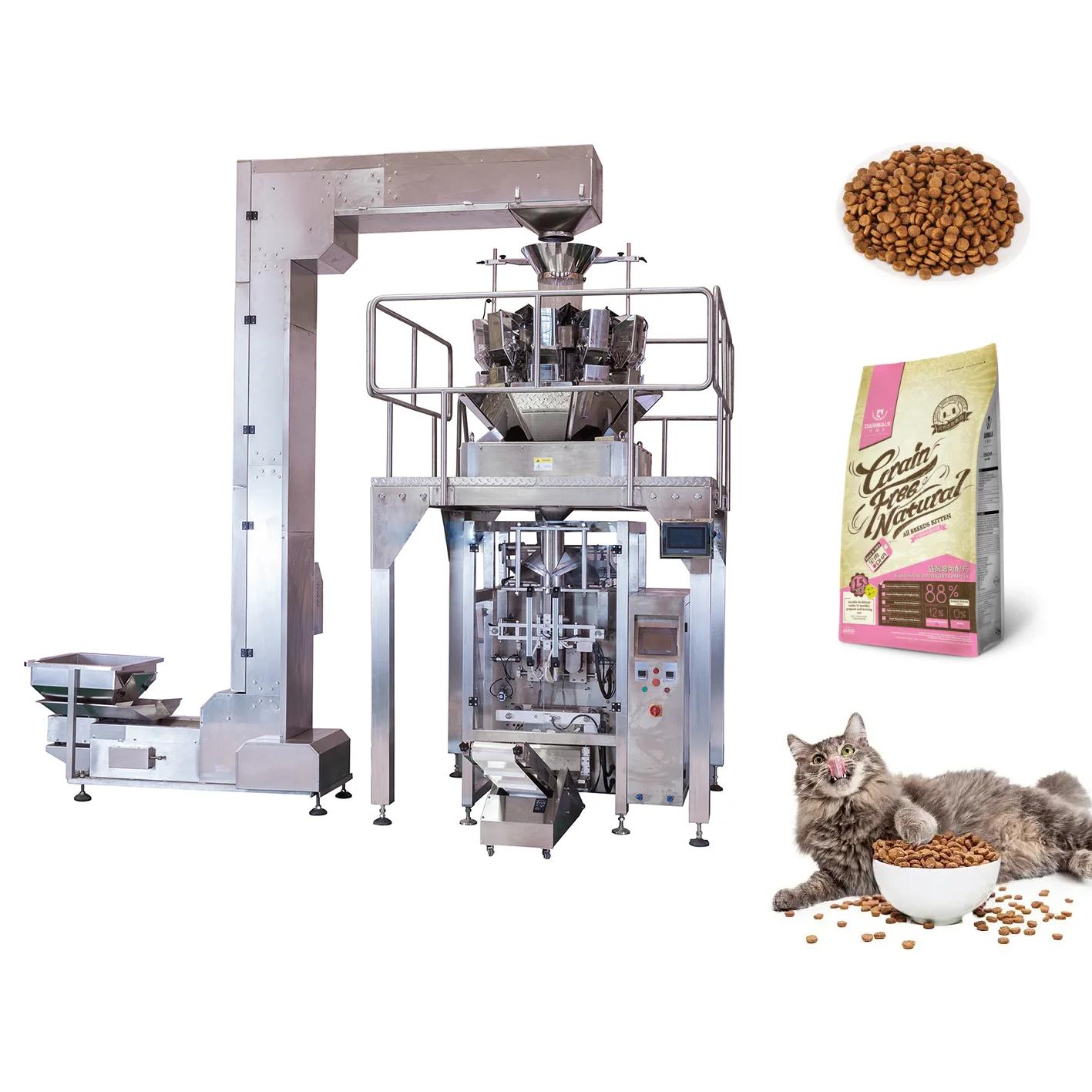 Automatic Cat food stand up pouch dry milk packing machine