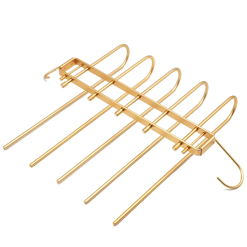 5 Layers Magic multylier jeans hangers Space Saving Tank Top Hanger Portable folding Metal Pant Hanger