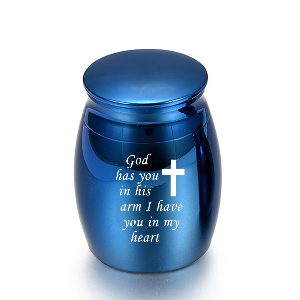 Factory hot Custom High 40mm Decorative Memorial Keepsake Stainless Steel Cremation Urns for Pet Ashes