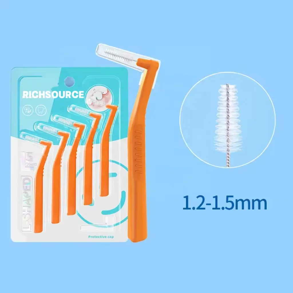 Angled Dental Brush for Teeth Cleaning Interdental Brush Toothpick Pack of 5/6/8pcs With Different SIzes