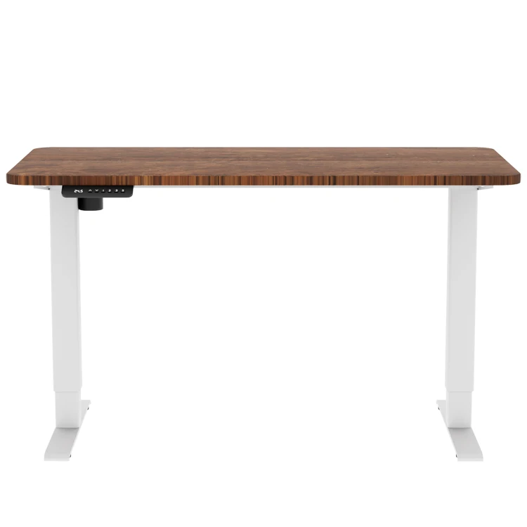 AUKI White Frame With Wooden Tabletop Office Desk Ergonomic 120*60 CM Electric Standing Desk Smart Electric Standing Desk