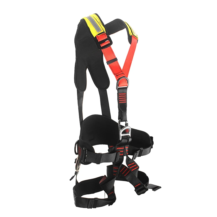 High Strength 45mm Polyester Webbing Belt D-Ring Full Body Safety Harness Fall Arrester for Tree Climbing Rescue Applications