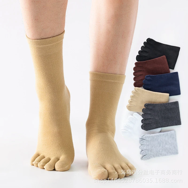KonLee summer mesh breathable casual cotton five finger ankle athletic toe socks