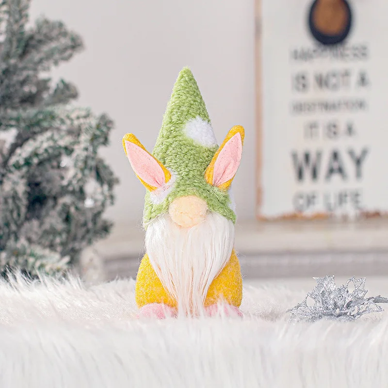 Wholesale Desktop furnishing articles Creative cute faceless doll Stuffed Easter bunny Easter decoration rabbit