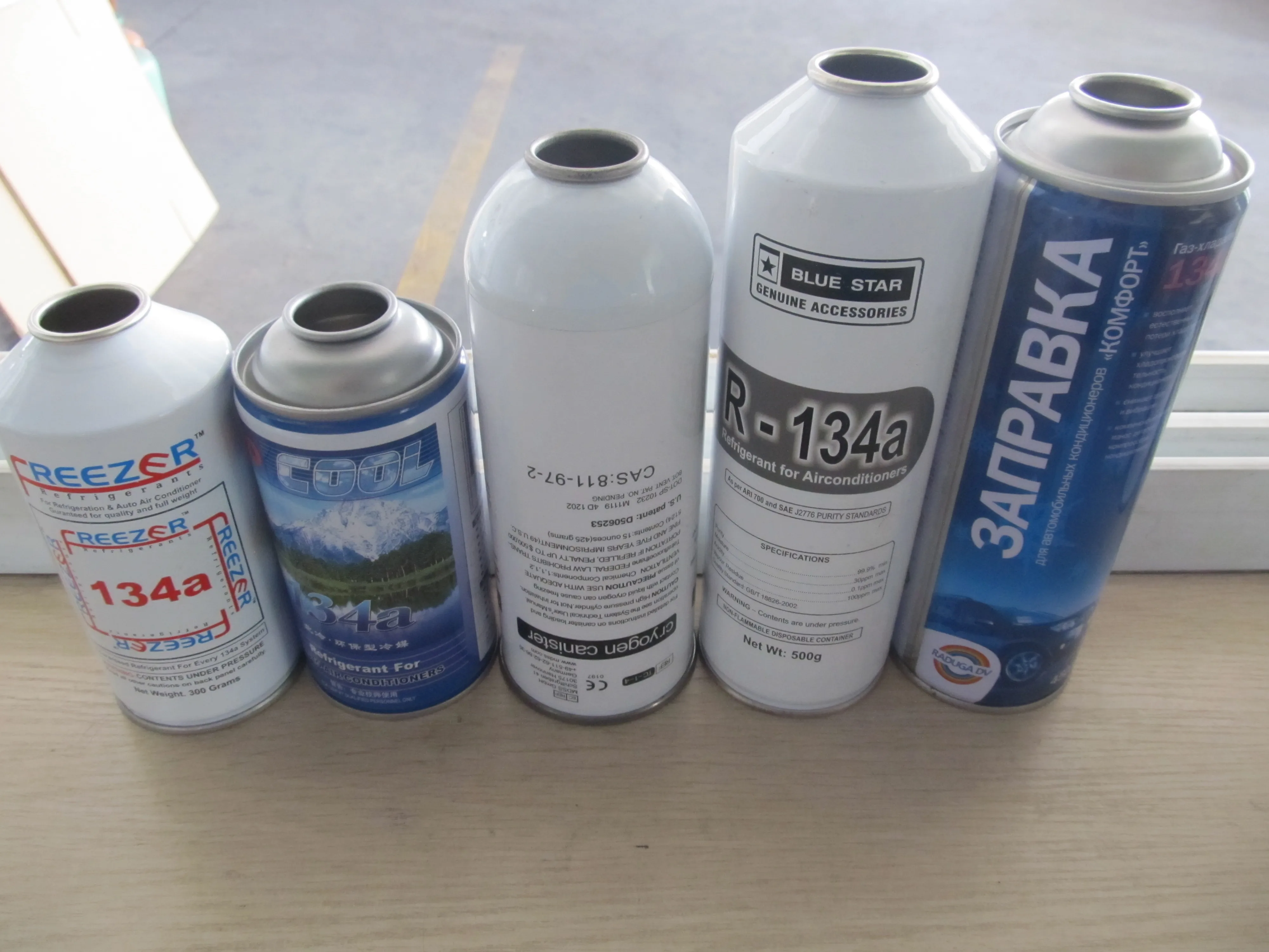 Горячая продажа химический газ R134a хладагент газ Авто кондиционер хладагент газ R134a