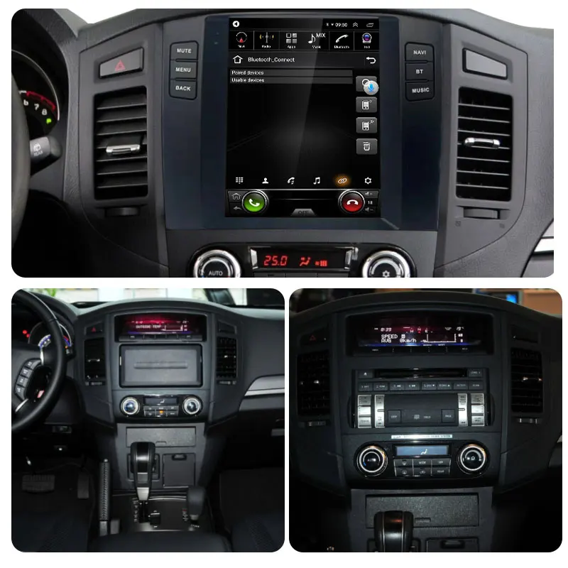 Tesla Style Android 13 car multimedia dvd player For Mitsubishi Pajero V97 V93 2007-2020 2din radio gps navigation stereo