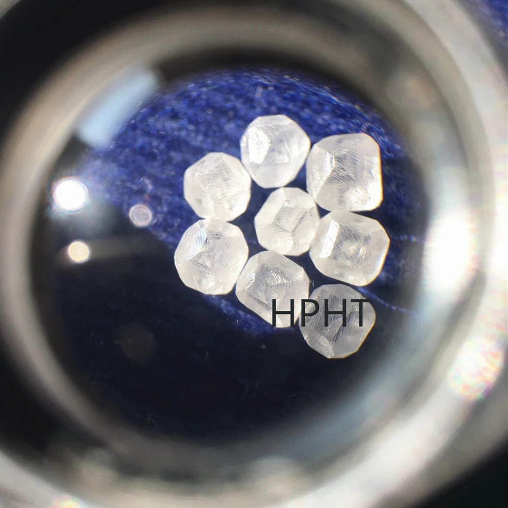 White HPHT CVD Synthetic Lab Grown Rough Uncut Diamond