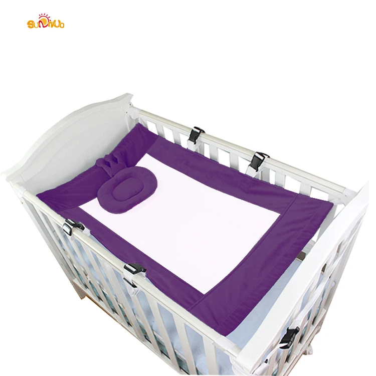 Amazon best sales high quality netting newborn baby crib hammock with metal buckle