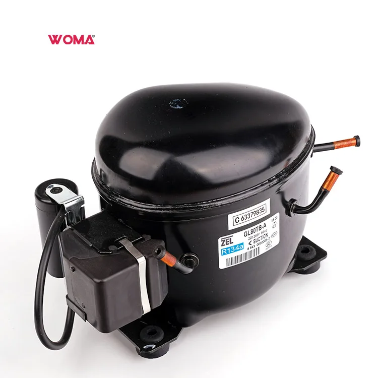 Zel GL80TB  220/240V 50Hz  HBP High back pressure R134a refrigeration compressor for refrigerator Refrigerator display case