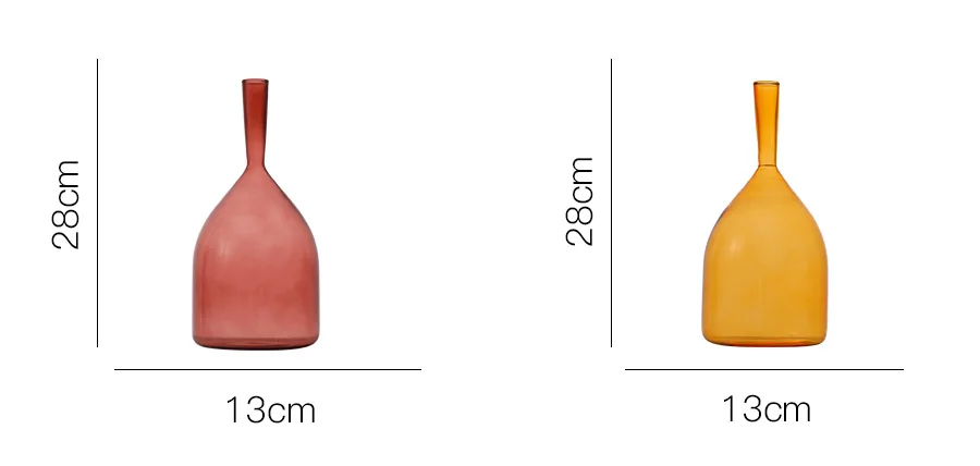 Custom Paint Large Decorative Tall Colored Glass Flask Angelic Bottle Flower Vase for Home Table Office Desktop Decoration