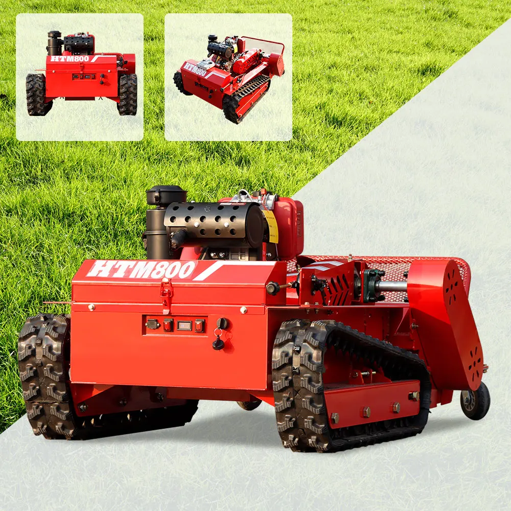 New Multifunctional Diesel Engine Automatic Slop Lawn Mower All-Terrain Robot Cutter for Agriculture
