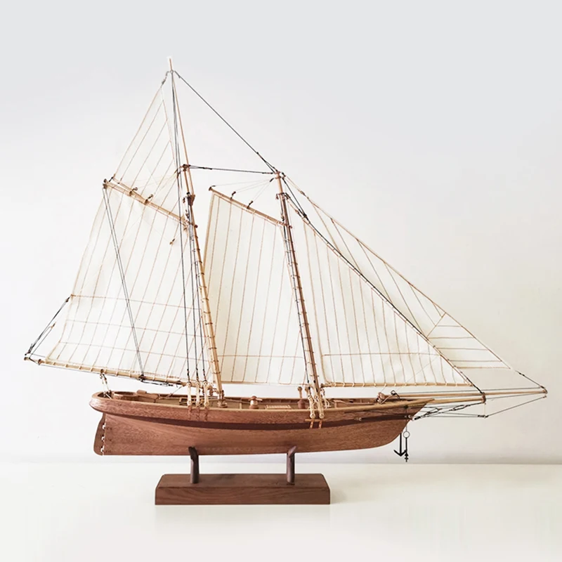 Aesthetic Sailboat Model Boat Nautical Ship Sailing Wooden Decor Decor Decorations Home Ornament Figurine Miniature Beach Gift
