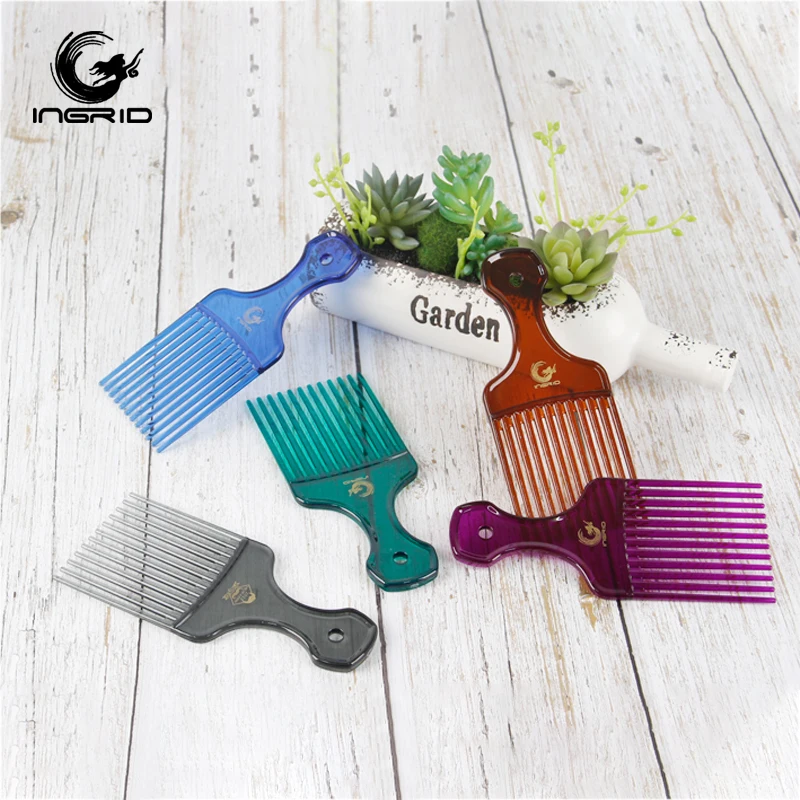 wholesale pro salon tools hairdressing Afro hair wide tooth comb hair pick comb for wet and dry hair