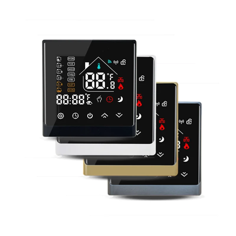 Wireless smart programmable electric thermostat for smart home floor heating or boiler voice controlled by Android and iOS phone