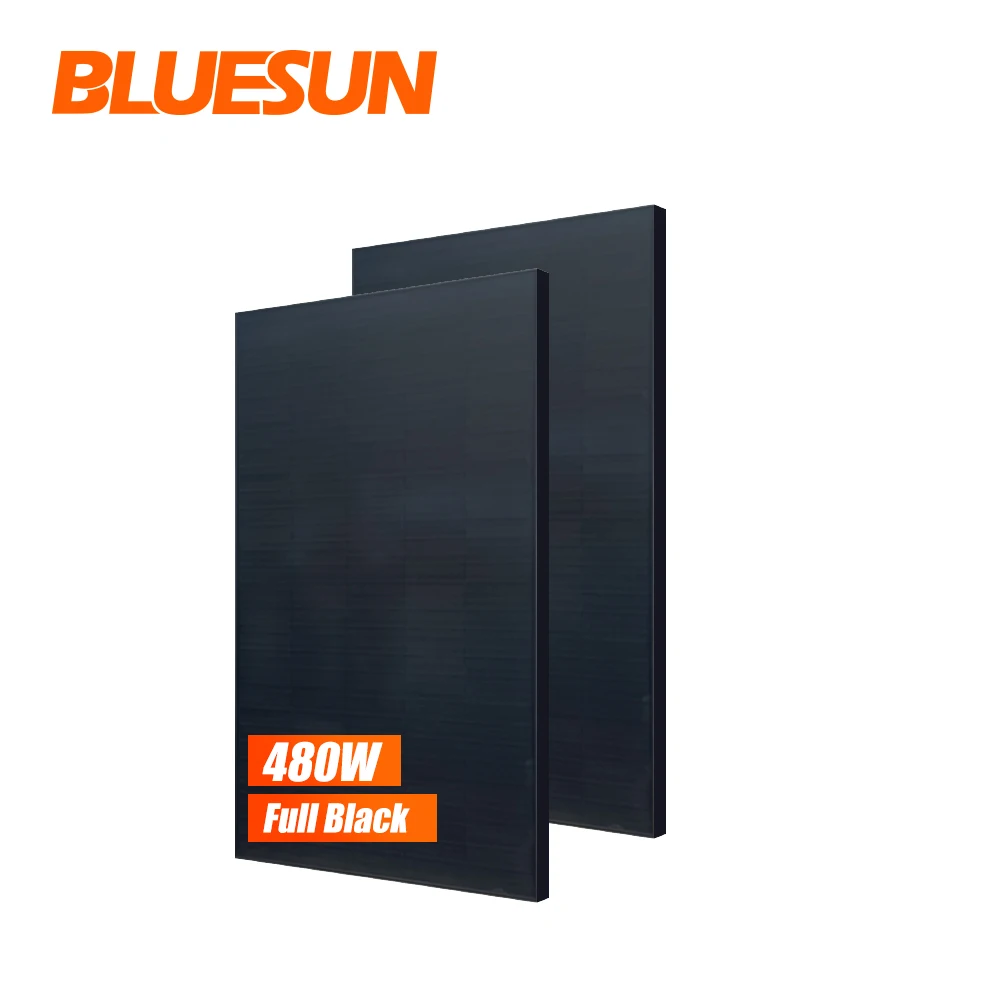Лучшая солнечная панель Bluesun 475 Вт 485 полностью черная Солнечная система 30 кВт 50 оптовая цена